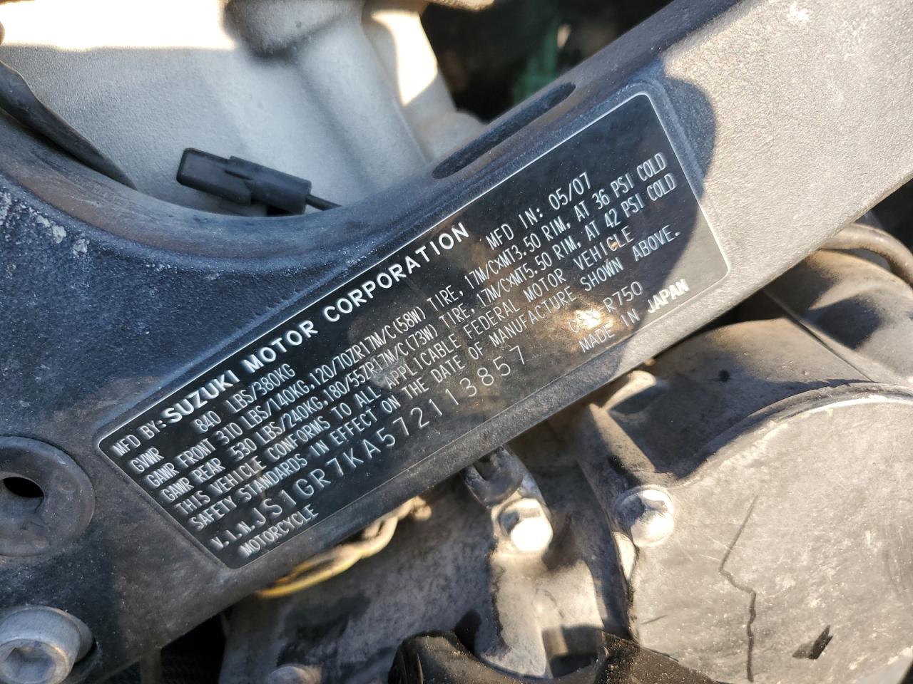 Suzuki Gsxr750 Image 5