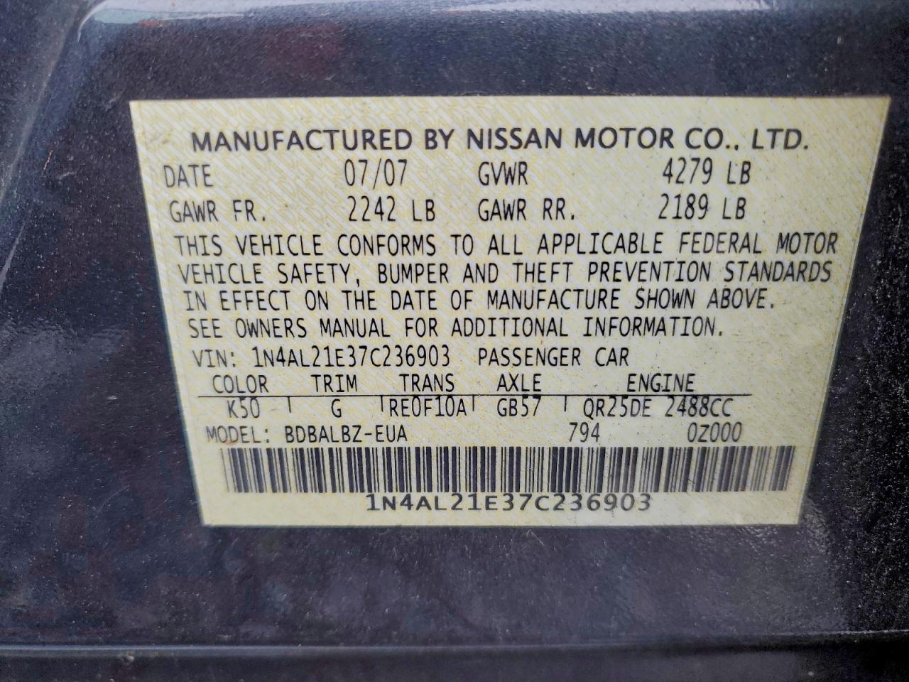 Nissan Altima 2.5 Image 8