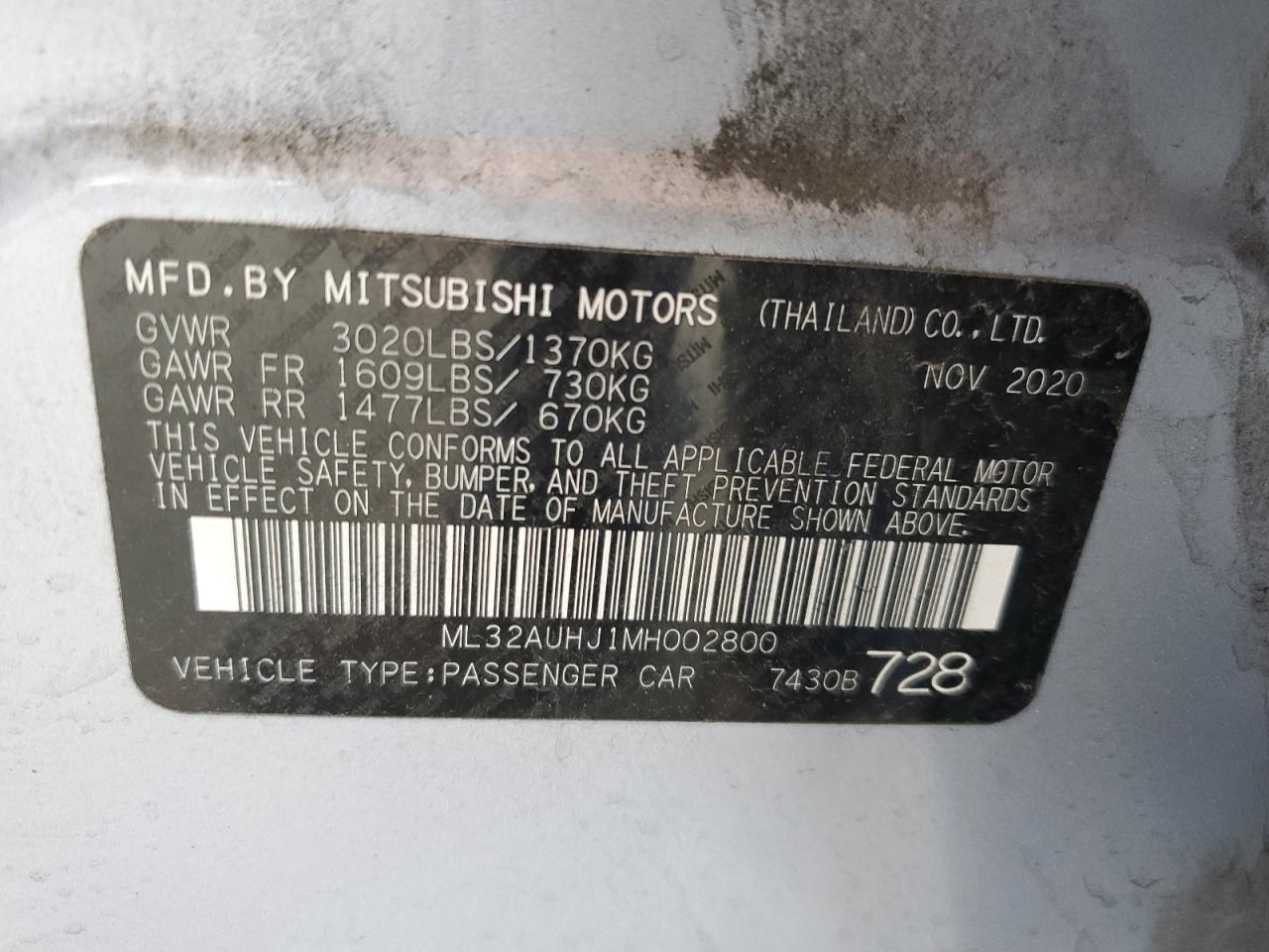 Mitsubishi Mirage Es Image 10